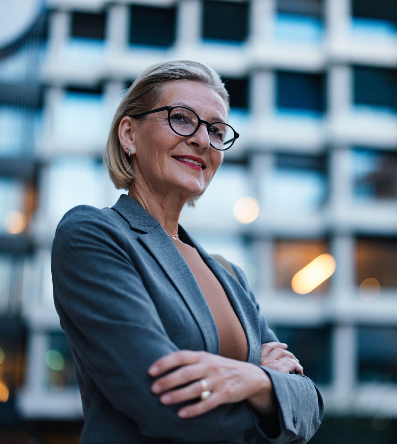 Businesswoman smiling