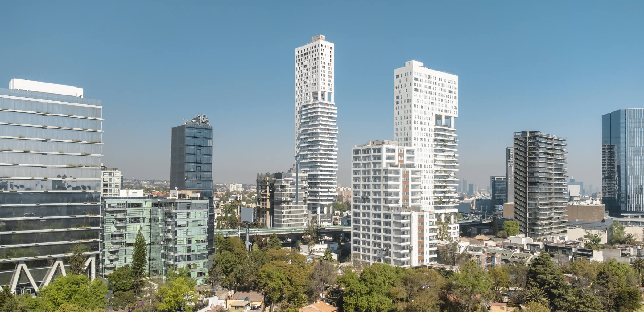 City skyline buildings